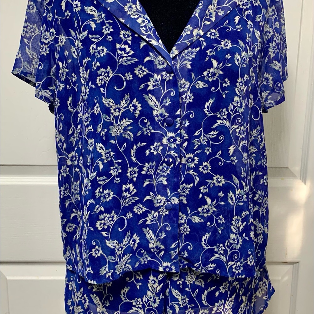 RARE VINTAGE Victoria Secret GILDED AGE Sleep Set Top/Shorts Women’s Sz Medium